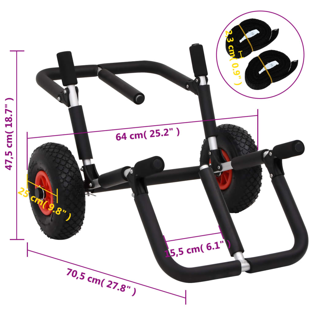 SUP trolley voor 2 surfplanken inklapbaar 90 kg aluminium is nu te koop bij PeponiXL, paradijselijk wonen!