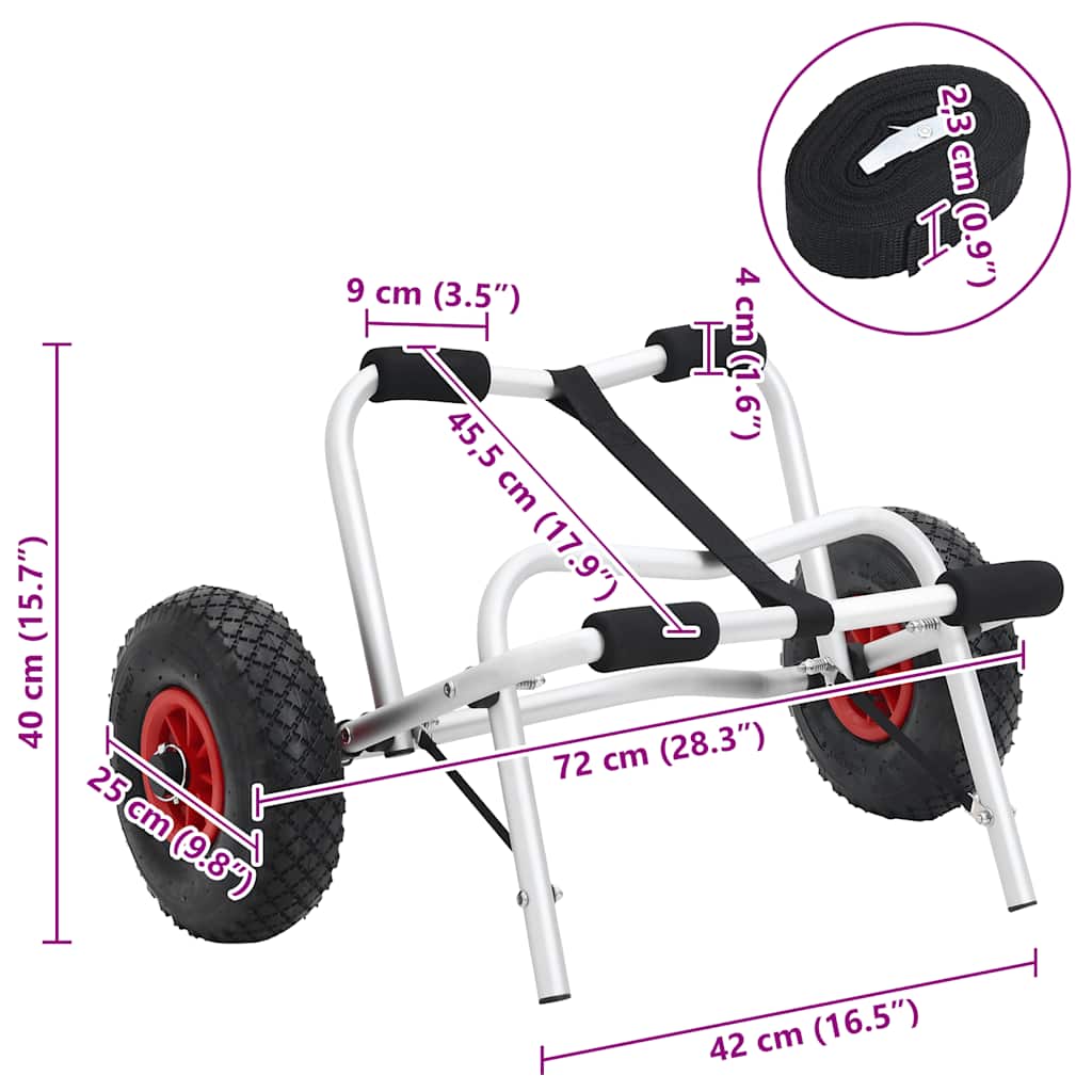 Kajaktrolley inklapbaar 45 kg aluminium is nu te koop bij PeponiXL, paradijselijk wonen!