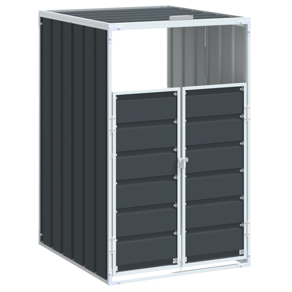 Containerberging voor 1 container 72x81x115 cm staal antraciet is nu te koop bij PeponiXL, paradijselijk wonen!