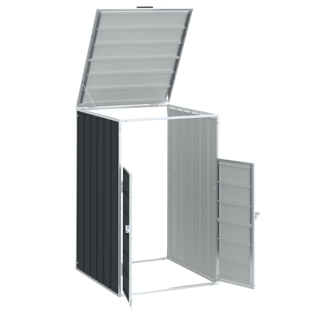 Containerberging voor 1 container 72x81x115 cm staal antraciet is nu te koop bij PeponiXL, paradijselijk wonen!