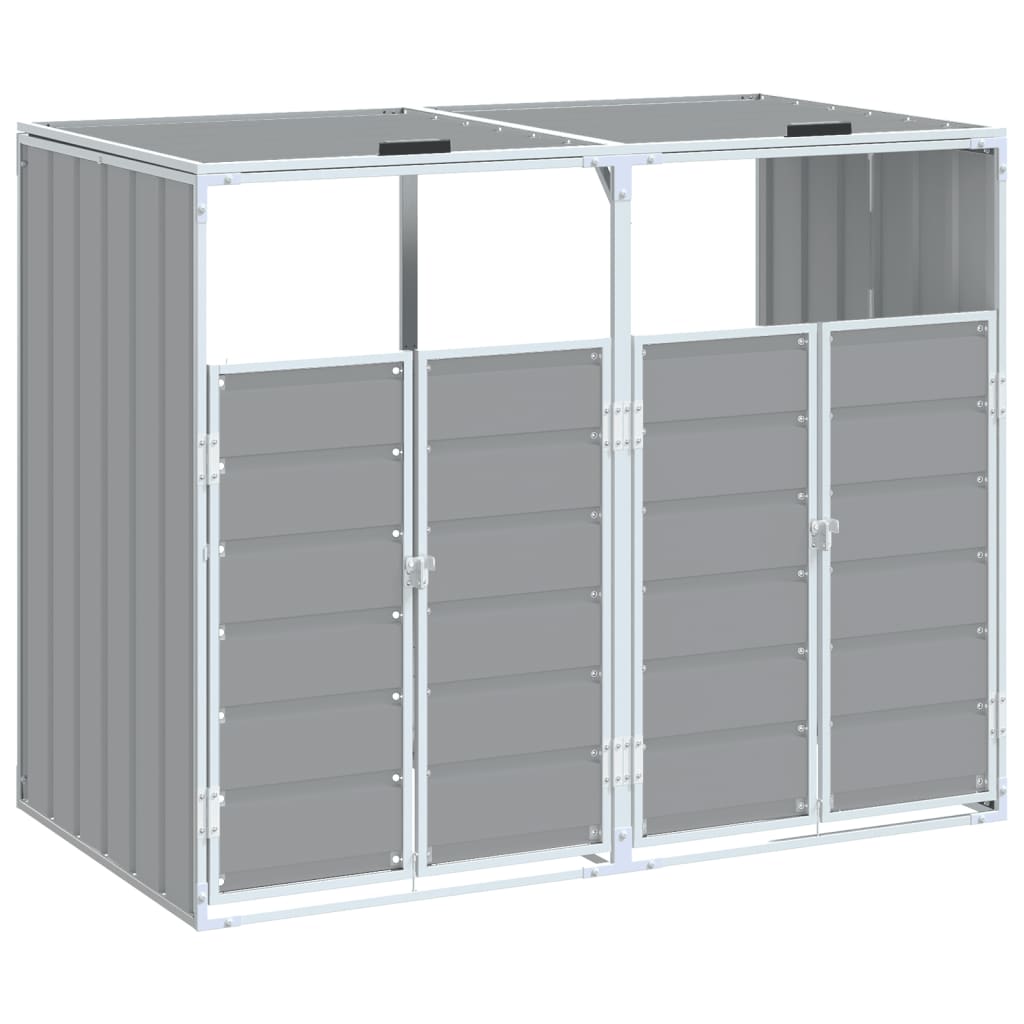 Containerberging voor 2 containers 144x81x113 cm staal grijs is nu te koop bij PeponiXL, paradijselijk wonen!