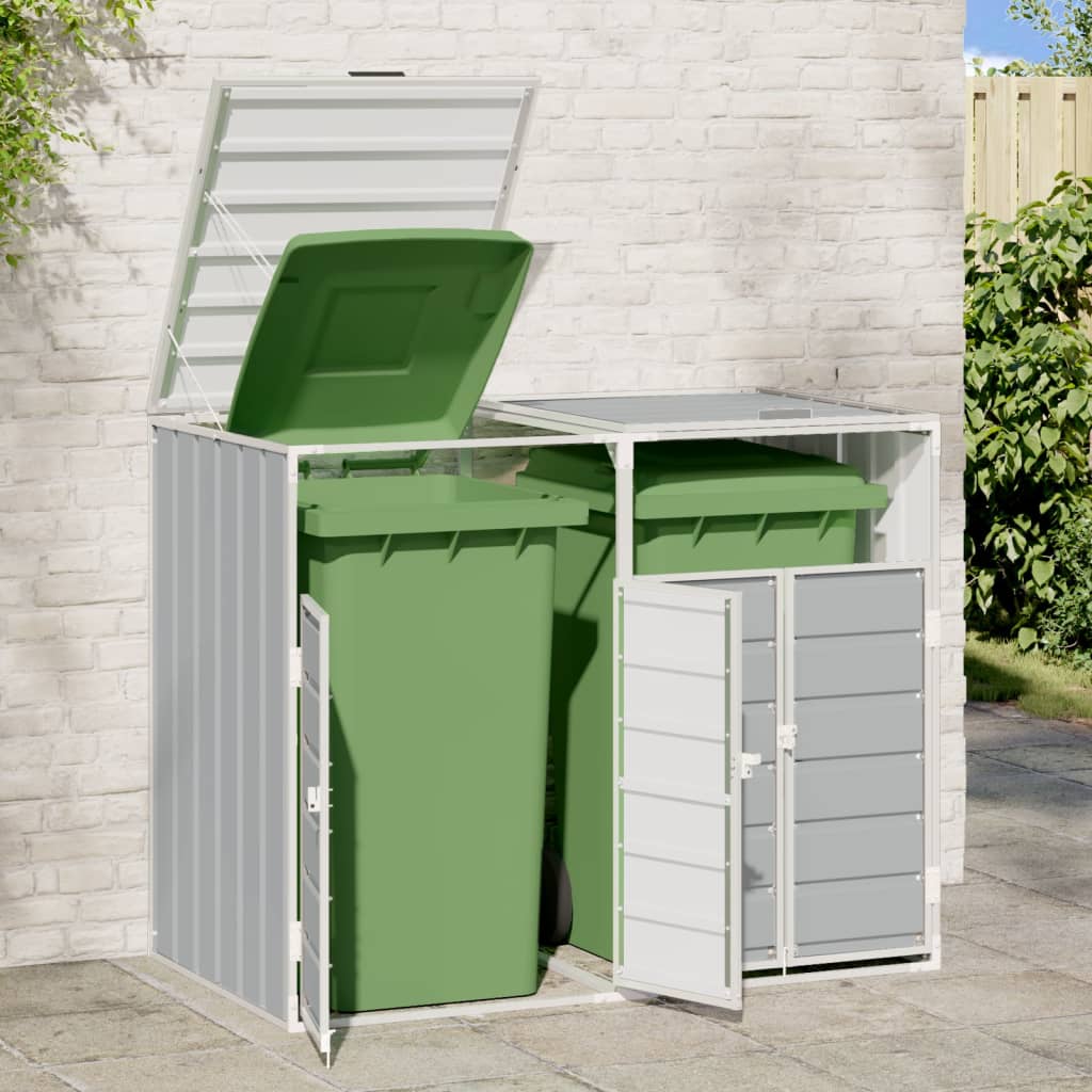 Containerberging voor 2 containers 144x81x113 cm staal grijs is nu te koop bij PeponiXL, paradijselijk wonen!