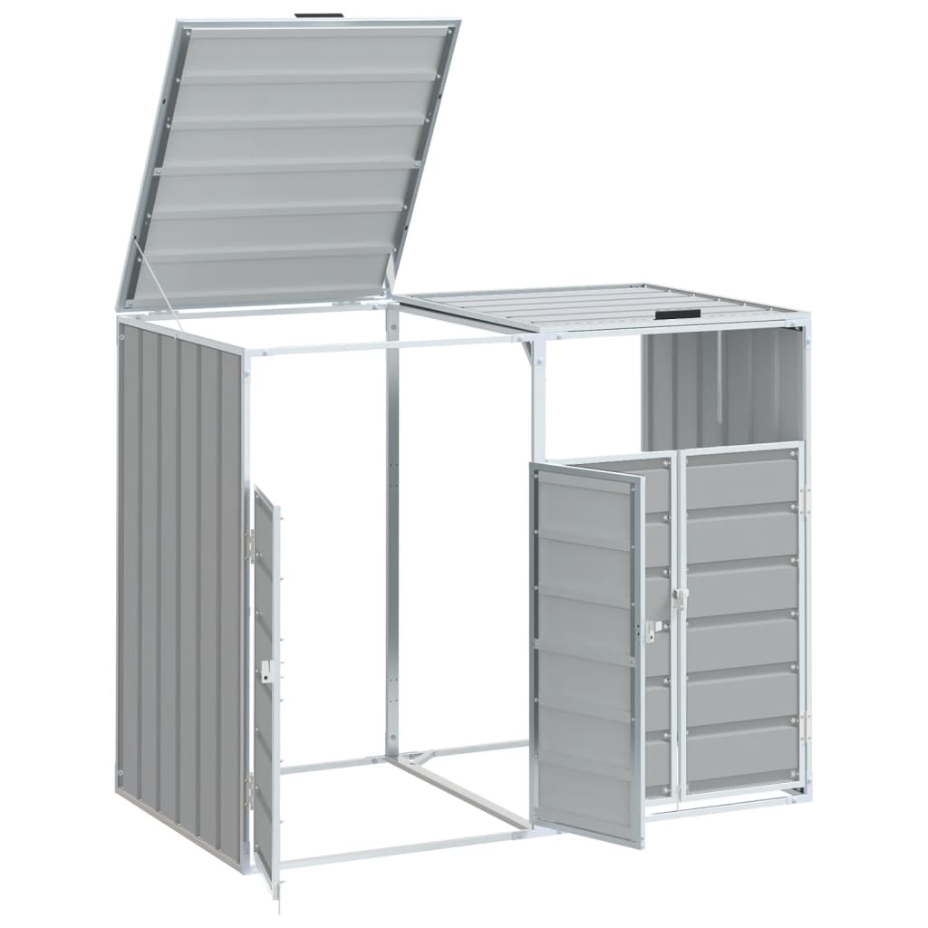 Containerberging voor 2 containers 144x81x113 cm staal grijs is nu te koop bij PeponiXL, paradijselijk wonen!