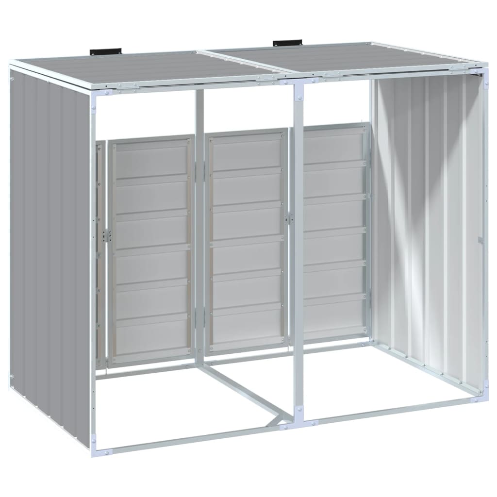 Containerberging voor 2 containers 144x81x113 cm staal grijs is nu te koop bij PeponiXL, paradijselijk wonen!