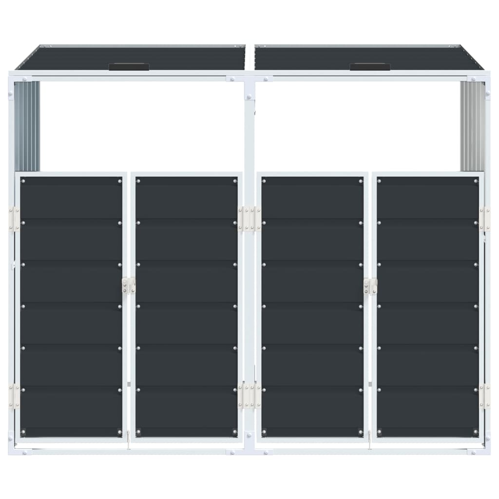 Containerberging voor 2 containers 144x81x113cm staal antraciet is nu te koop bij PeponiXL, paradijselijk wonen!