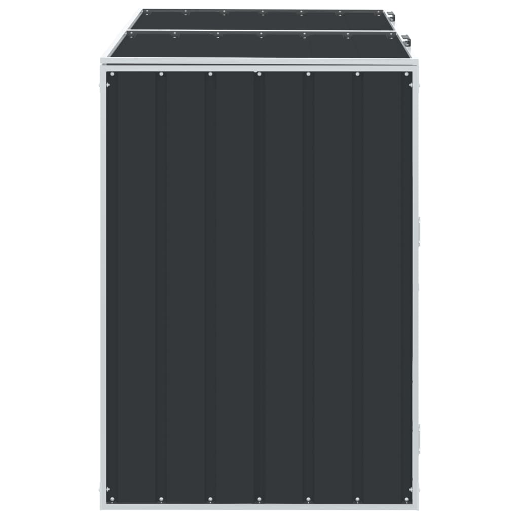 Containerberging voor 2 containers 144x81x113cm staal antraciet is nu te koop bij PeponiXL, paradijselijk wonen!