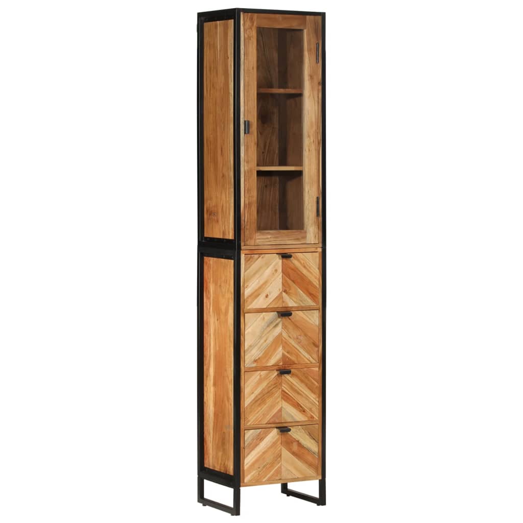 3-delige Badkamermeubelset ijzer en massief acaciahout is nu te koop bij PeponiXL, paradijselijk wonen!