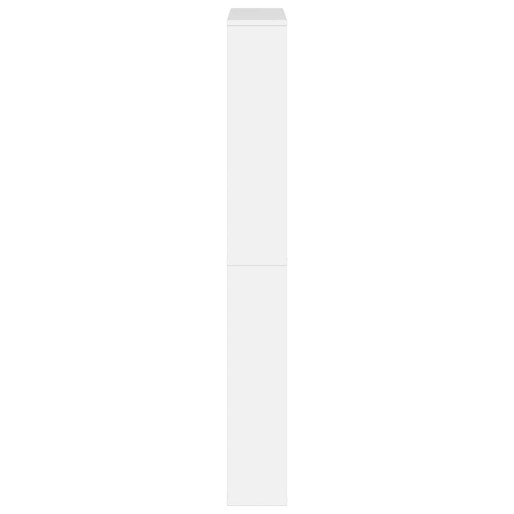 Schoenenkast met spiegel 4-laags 63x17x134 cm hoogglans wit