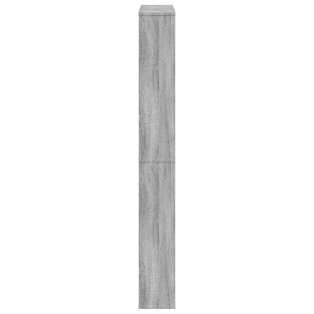 Schoenenkast met spiegel 4-laags 63x17x134 cm grijs sonoma