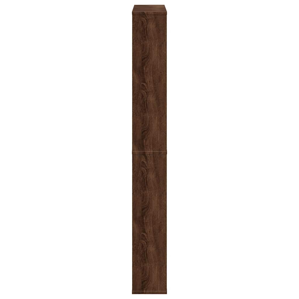 Schoenenkast met spiegel 4-laags 63x17x134 cm bruin eikenkleur