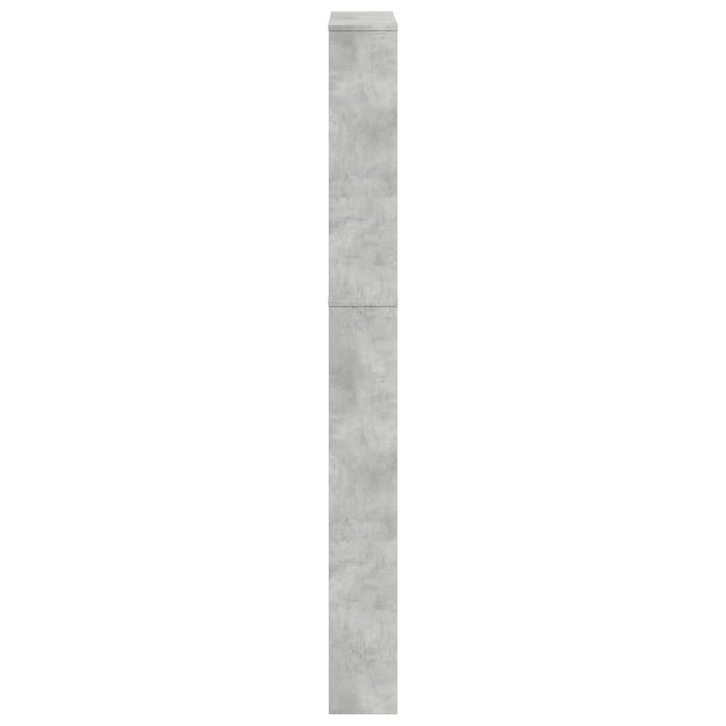 Schoenenkast met spiegel 5-laags 63x17x169,5 cm betongrijs
