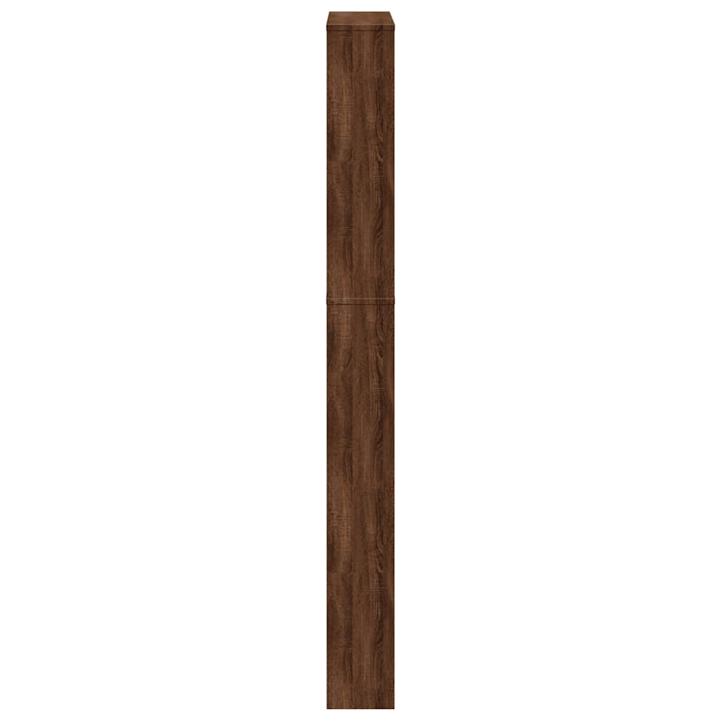 Schoenenkast met spiegel 5-laags 63x17x169,5 cm bruineikenkleur