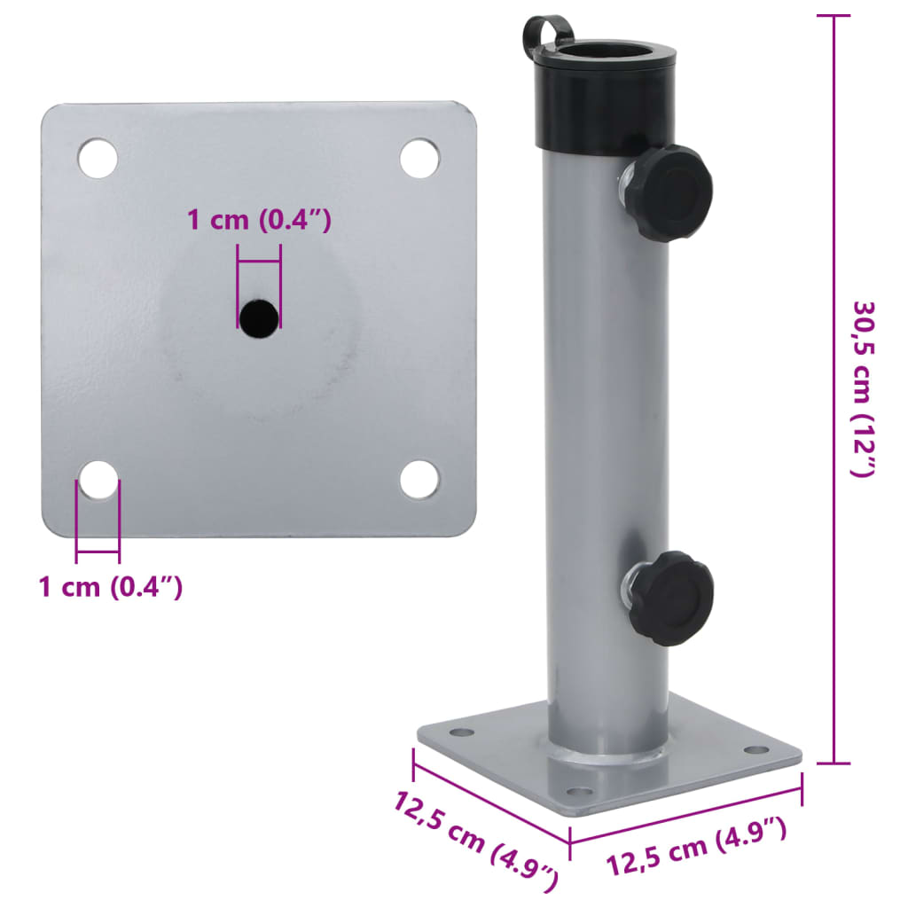 Parasolvoet voor Ø38/48 mm stok staal zilverkleurig is nu te koop bij PeponiXL, paradijselijk wonen!