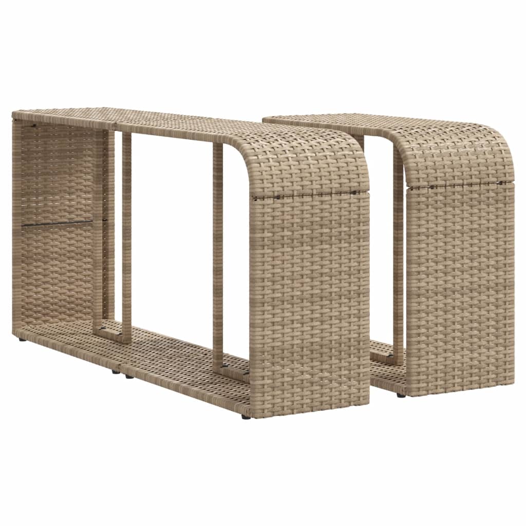 10-delige Loungeset met kussens poly rattan beige is nu te koop bij PeponiXL, paradijselijk wonen!