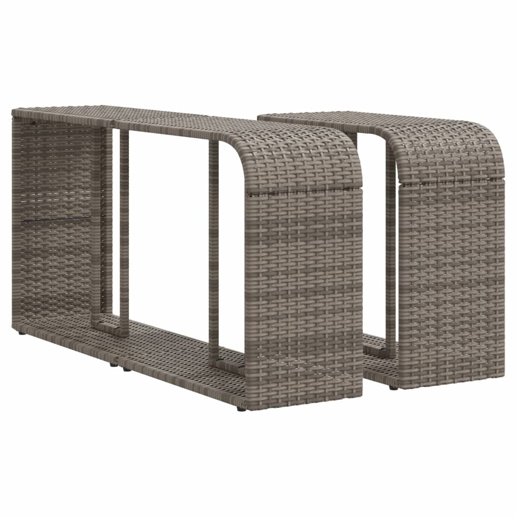 10-delige Loungeset met kussens poly rattan grijs is nu te koop bij PeponiXL, paradijselijk wonen!