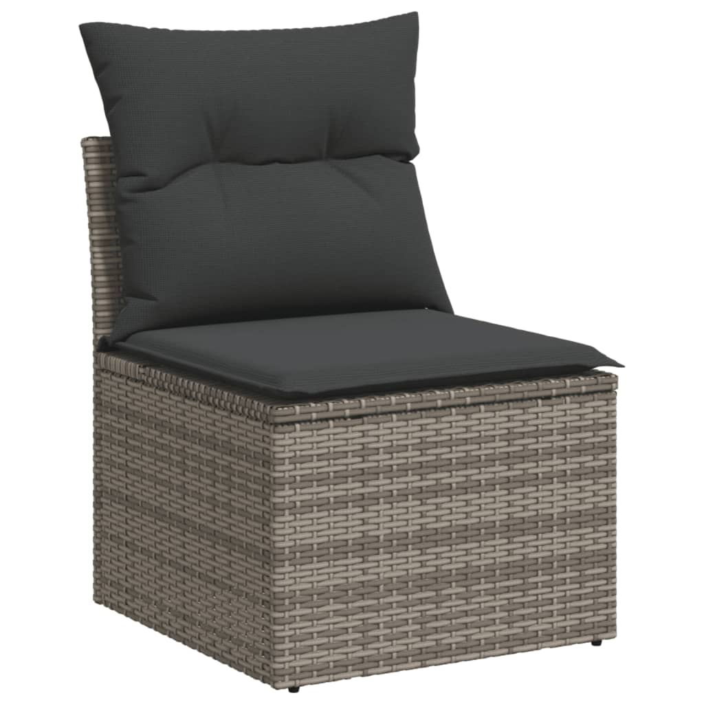 10-delige Loungeset met kussens poly rattan lichtgrijs is nu te koop bij PeponiXL, paradijselijk wonen!