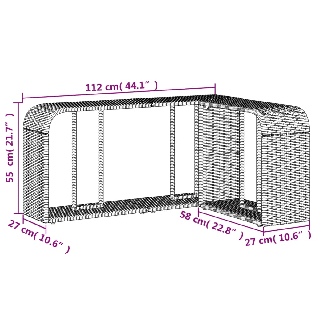 11-delige Loungeset met kussens poly rattan bruin is nu te koop bij PeponiXL, paradijselijk wonen!