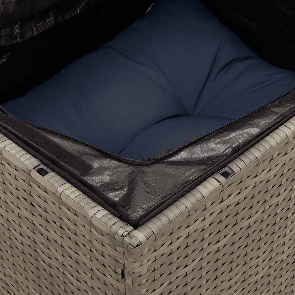 7-delige Loungeset met kussens poly rattan grijs is nu te koop bij PeponiXL, paradijselijk wonen!