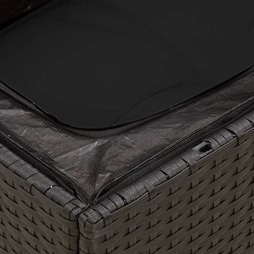 6-delige Loungeset met kussens poly rattan zwart is nu te koop bij PeponiXL, paradijselijk wonen!