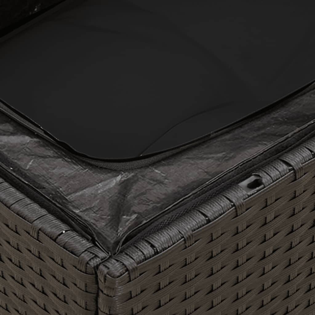 10-delige Loungeset met kussens poly rattan zwart is nu te koop bij PeponiXL, paradijselijk wonen!