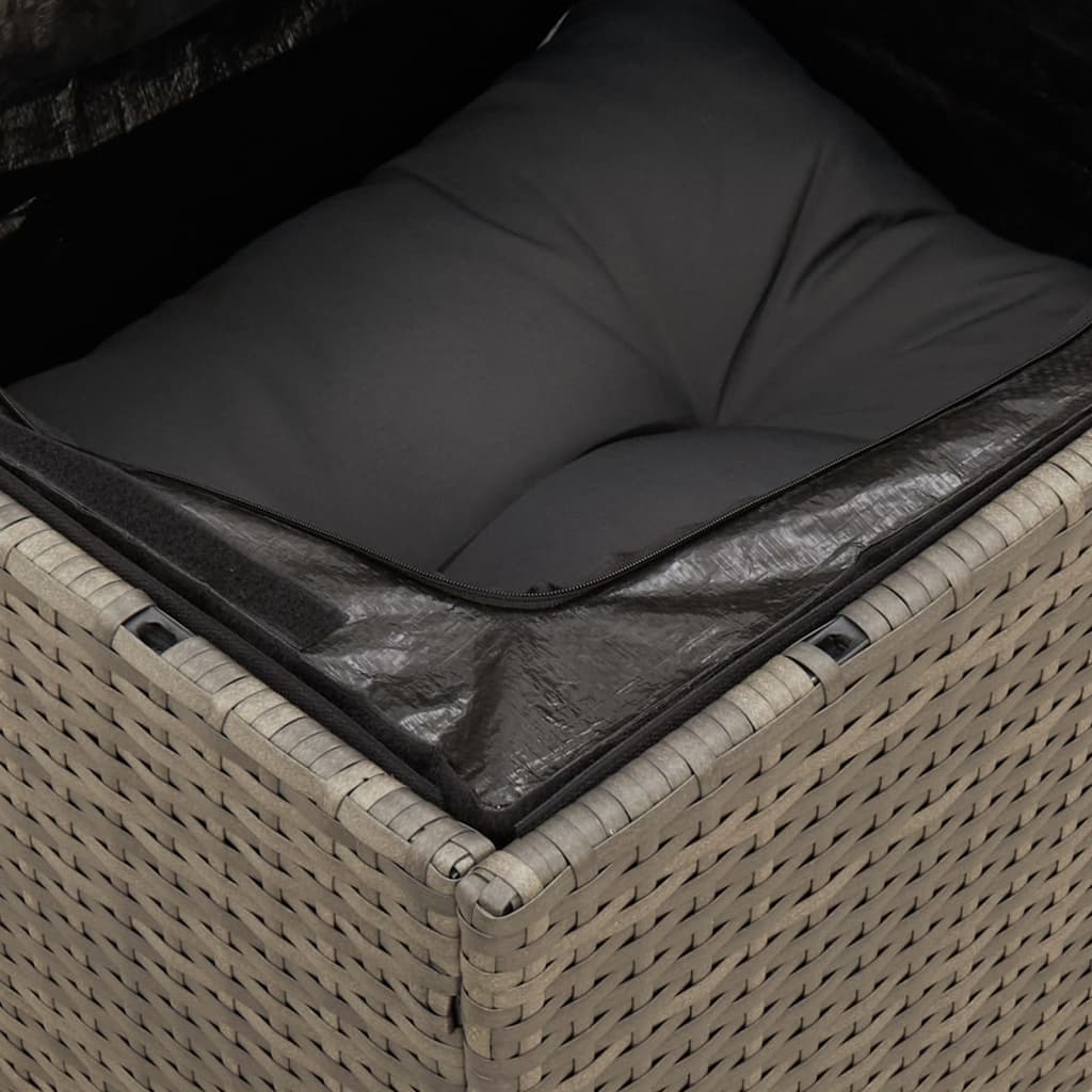 7-delige Loungeset met kussens poly rattan grijs is nu te koop bij PeponiXL, paradijselijk wonen!