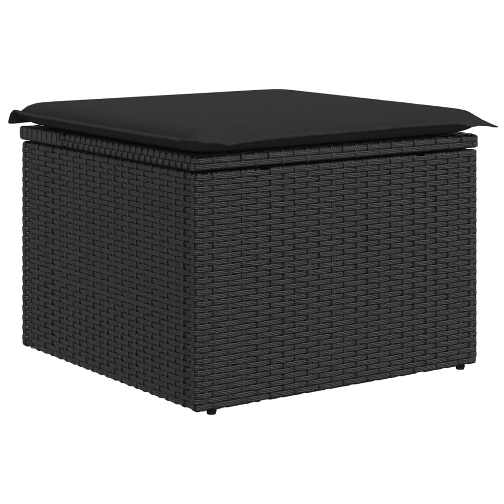 8-delige Loungeset met kussens poly rattan zwart is nu te koop bij PeponiXL, paradijselijk wonen!