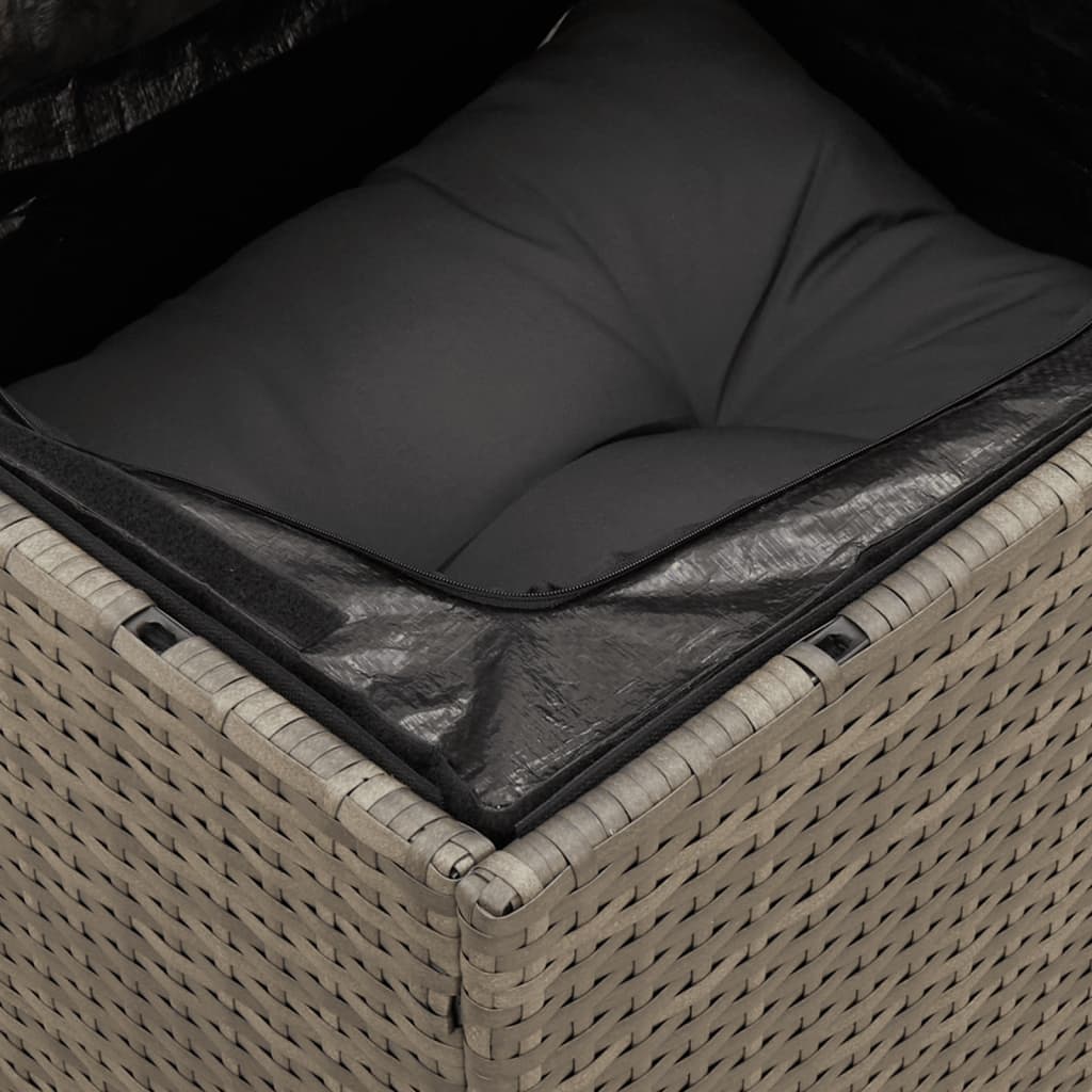 8-delige Loungeset met kussens poly rattan grijs is nu te koop bij PeponiXL, paradijselijk wonen!