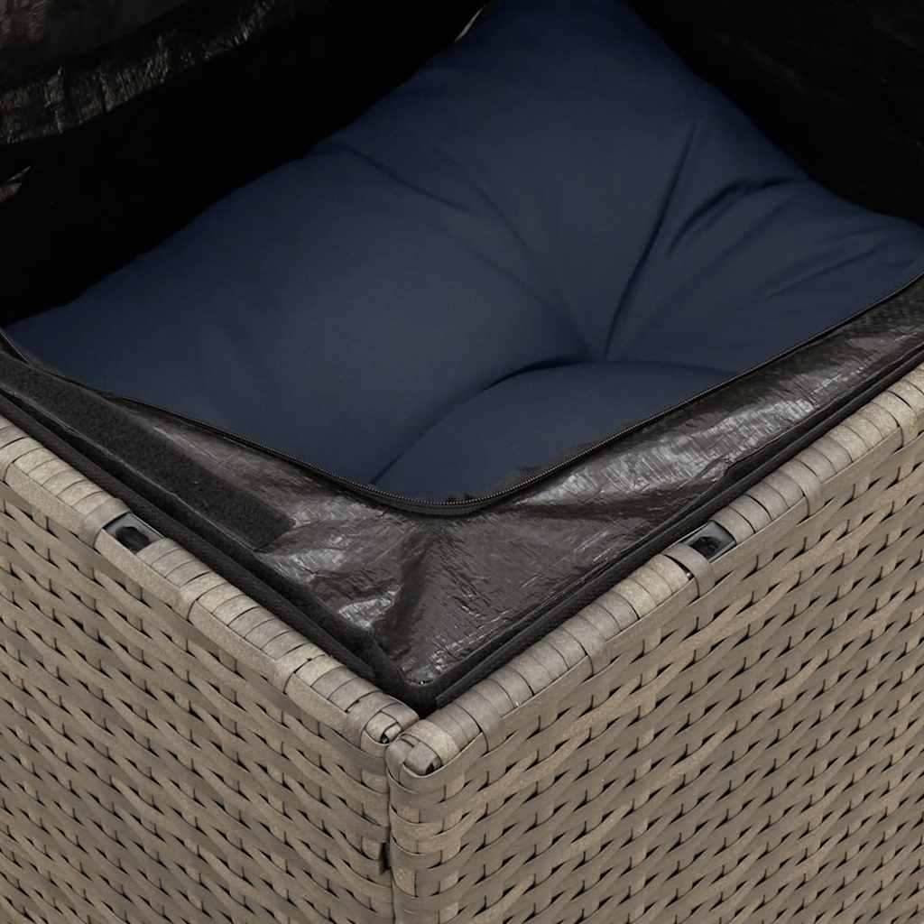 10-delige Loungeset met kussens poly rattan grijs is nu te koop bij PeponiXL, paradijselijk wonen!