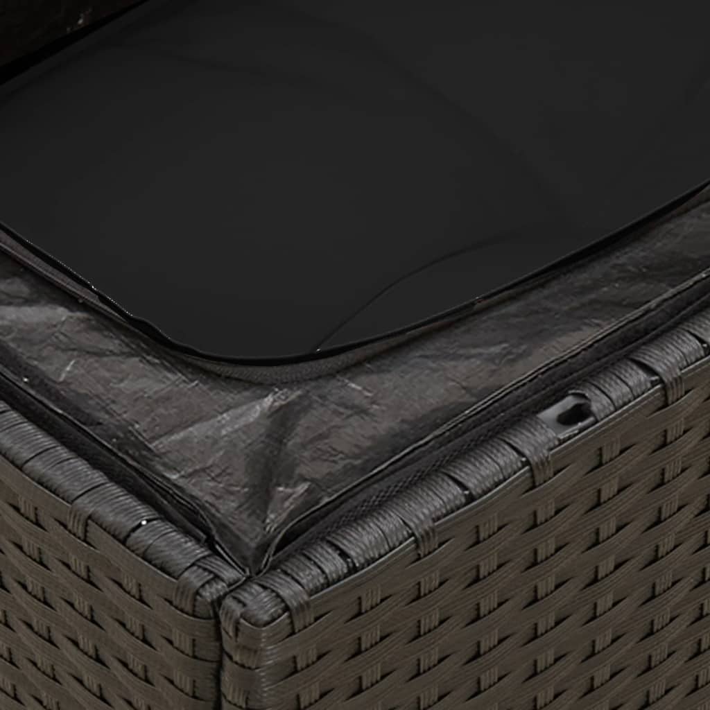 13-delige Loungeset met kussens poly rattan zwart is nu te koop bij PeponiXL, paradijselijk wonen!
