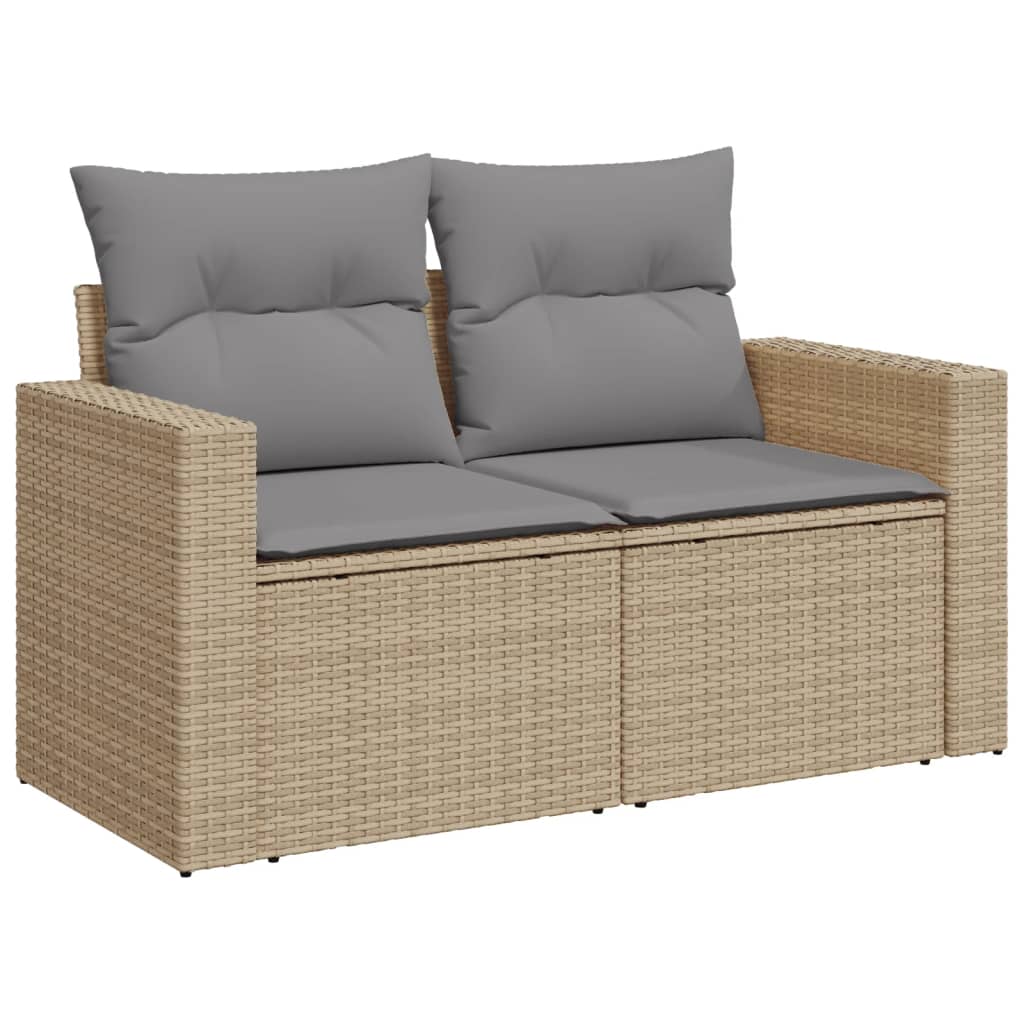6-delige Loungeset met kussens poly rattan gemengd beige is nu te koop bij PeponiXL, paradijselijk wonen!