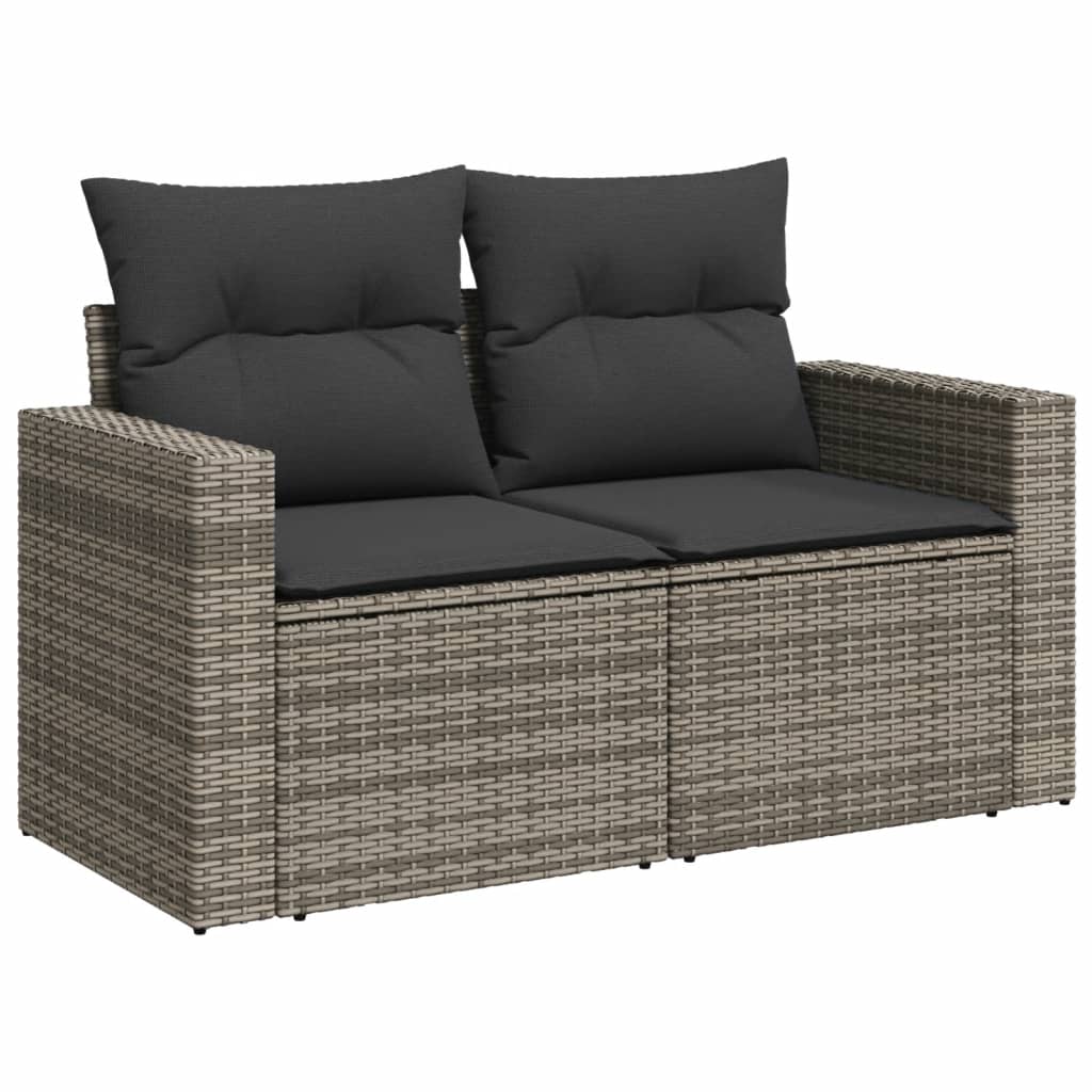 7-delige Loungeset met kussens poly rattan grijs is nu te koop bij PeponiXL, paradijselijk wonen!