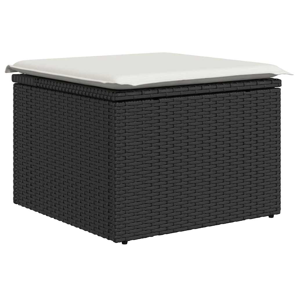 10-delige Loungeset met kussens poly rattan zwart is nu te koop bij PeponiXL, paradijselijk wonen!