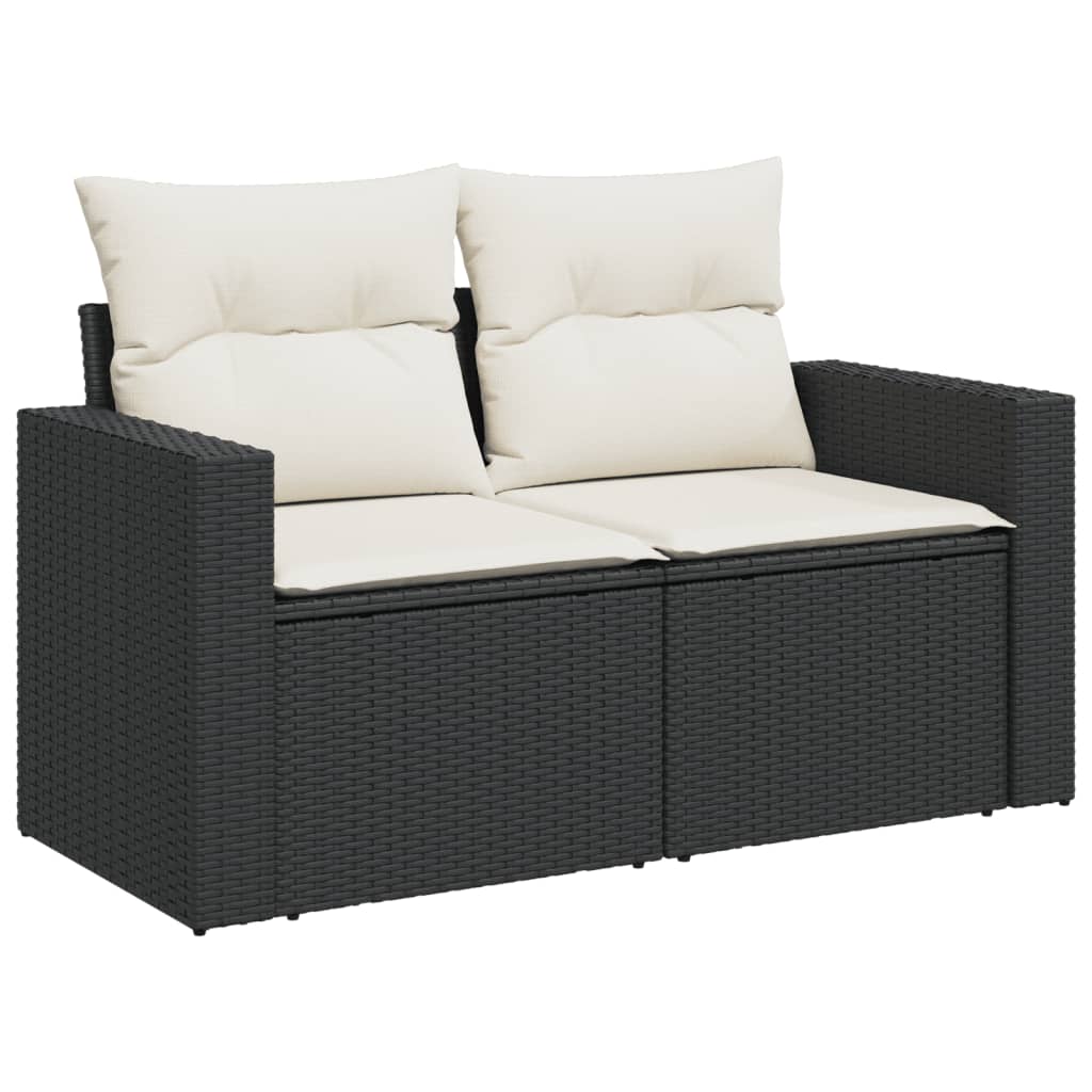 13-delige Loungeset met kussens poly rattan zwart is nu te koop bij PeponiXL, paradijselijk wonen!