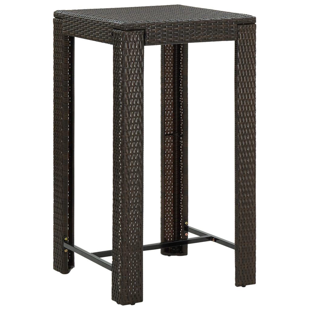 5-delige Tuinbarset met kussens poly rattan bruin is nu te koop bij PeponiXL, paradijselijk wonen!