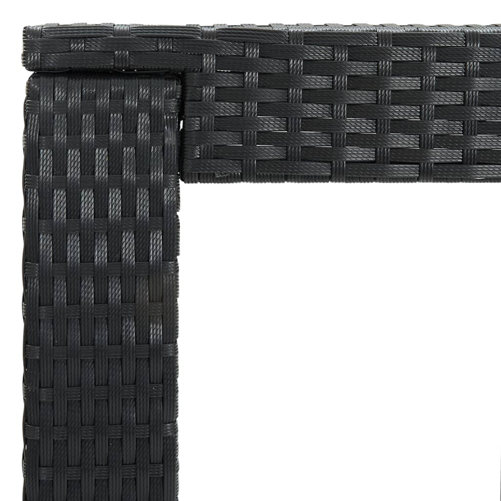 3-delige Tuinbarset met kussens poly rattan zwart is nu te koop bij PeponiXL, paradijselijk wonen!