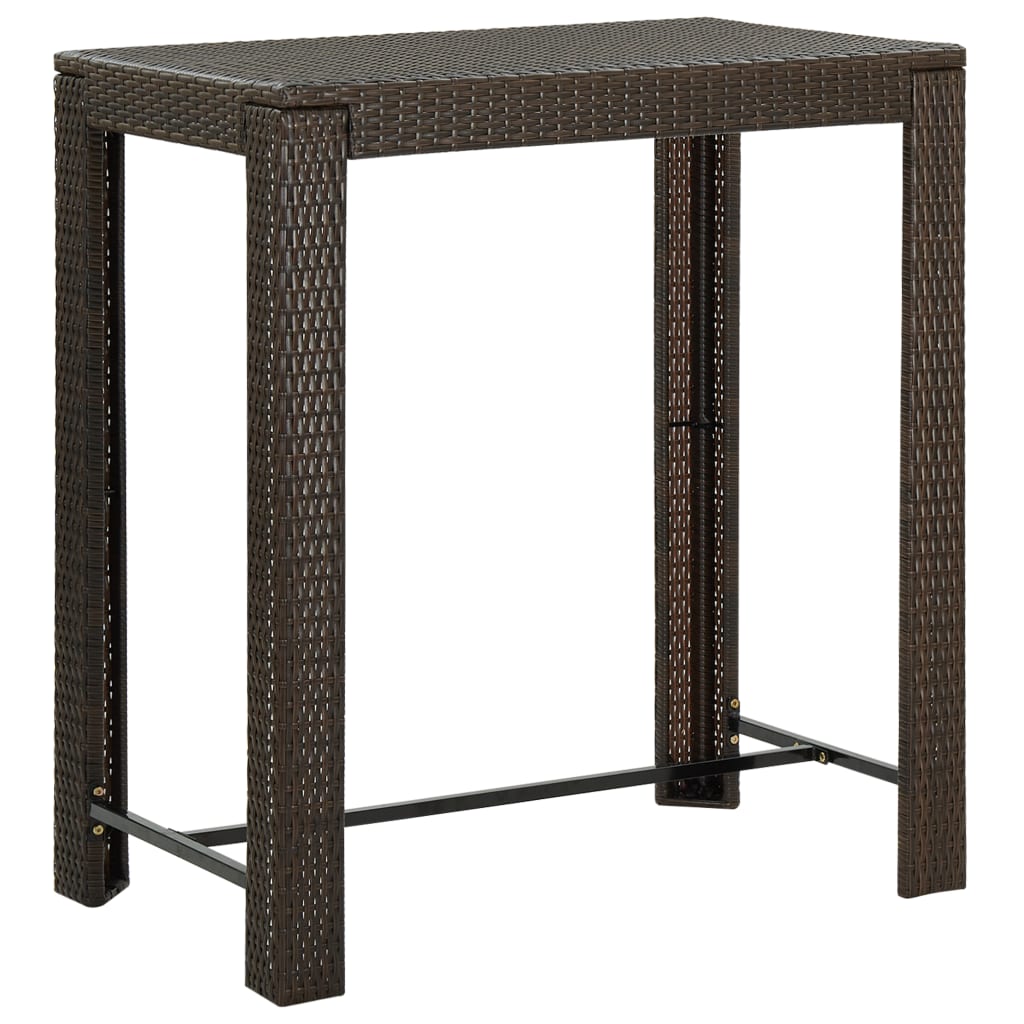 5-delige Tuinbarset met kussens poly rattan bruin is nu te koop bij PeponiXL, paradijselijk wonen!