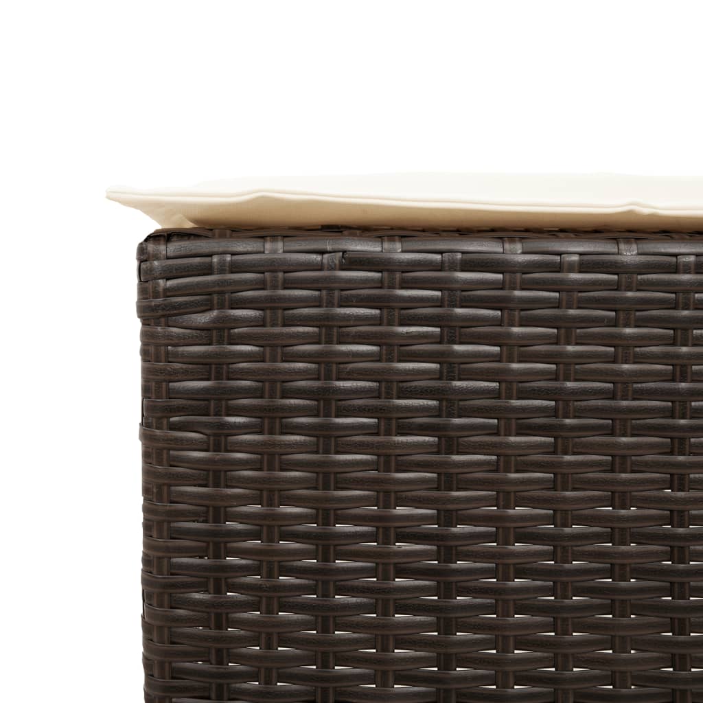 7-delige Tuinbarset met kussens poly rattan bruin is nu te koop bij PeponiXL, paradijselijk wonen!