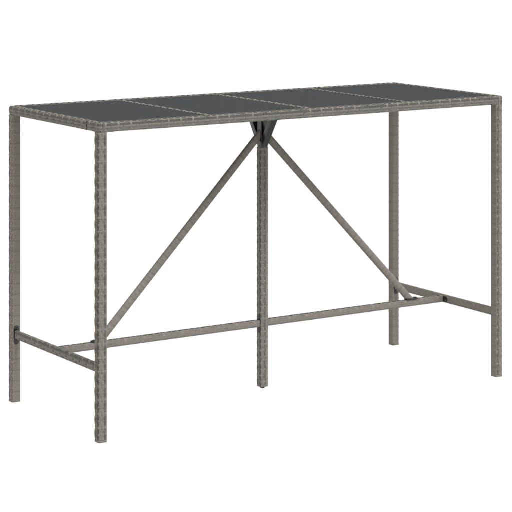 9-delige Tuinbarset met kussens poly rattan grijs is nu te koop bij PeponiXL, paradijselijk wonen!