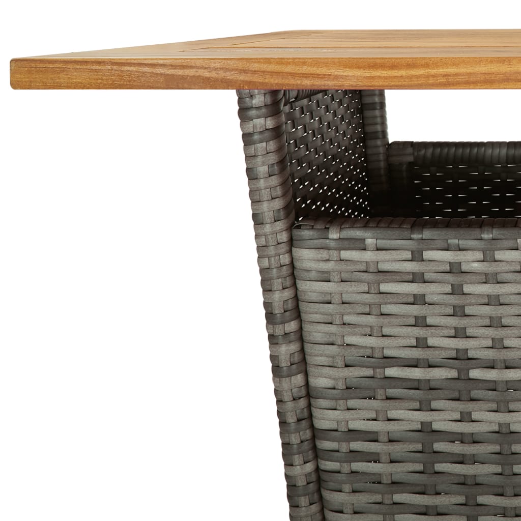 5-delige Tuinbarset met kussens poly rattan grijs is nu te koop bij PeponiXL, paradijselijk wonen!