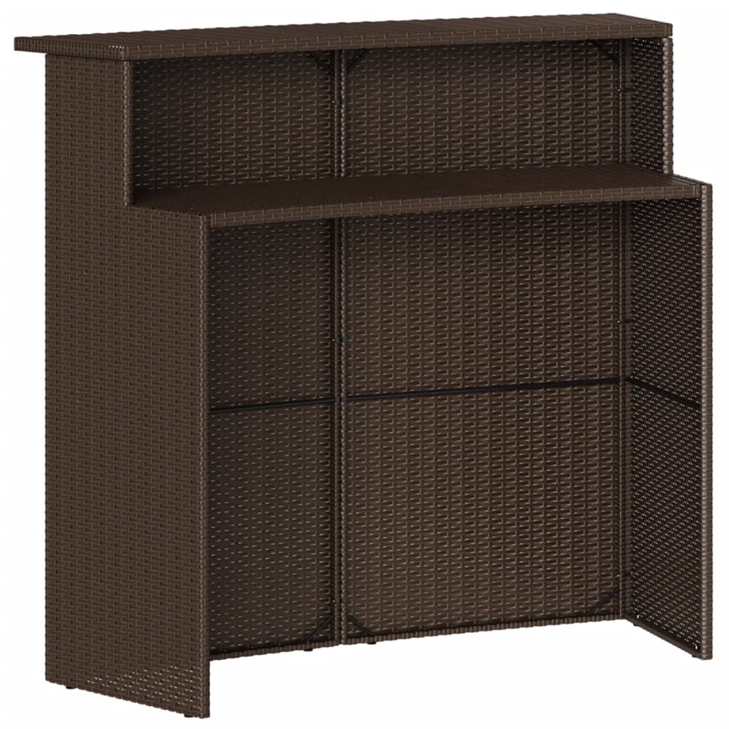 3-delige Tuinbarset met kussens poly rattan bruin is nu te koop bij PeponiXL, paradijselijk wonen!