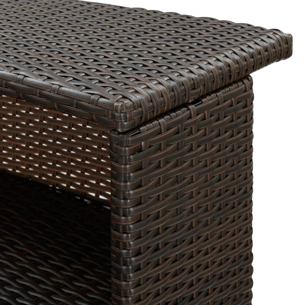 3-delige Tuinbarset met kussens poly rattan bruin is nu te koop bij PeponiXL, paradijselijk wonen!