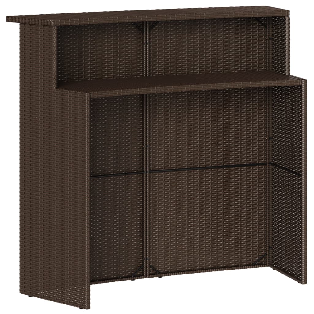 5-delige Tuinbarset met kussens poly rattan bruin is nu te koop bij PeponiXL, paradijselijk wonen!