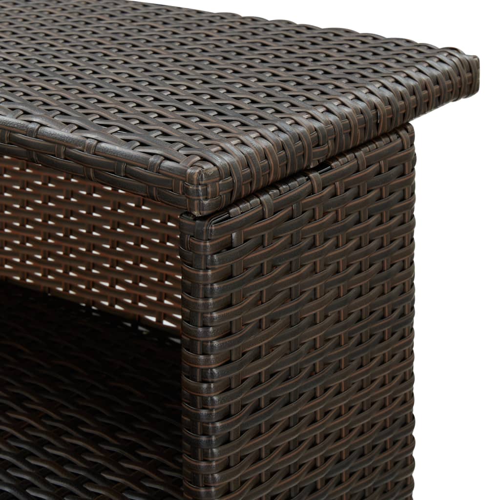5-delige Tuinbarset met kussens poly rattan bruin is nu te koop bij PeponiXL, paradijselijk wonen!