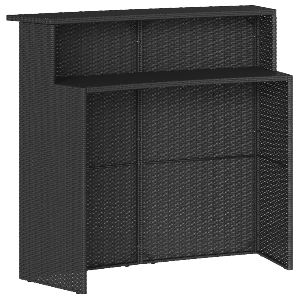 3-delige Tuinbarset met kussens poly rattan zwart is nu te koop bij PeponiXL, paradijselijk wonen!