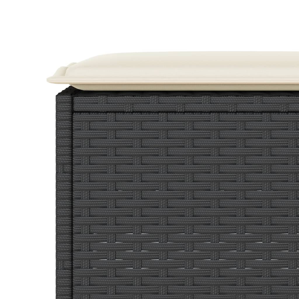 5-delige Tuinbarset met kussens poly rattan zwart is nu te koop bij PeponiXL, paradijselijk wonen!