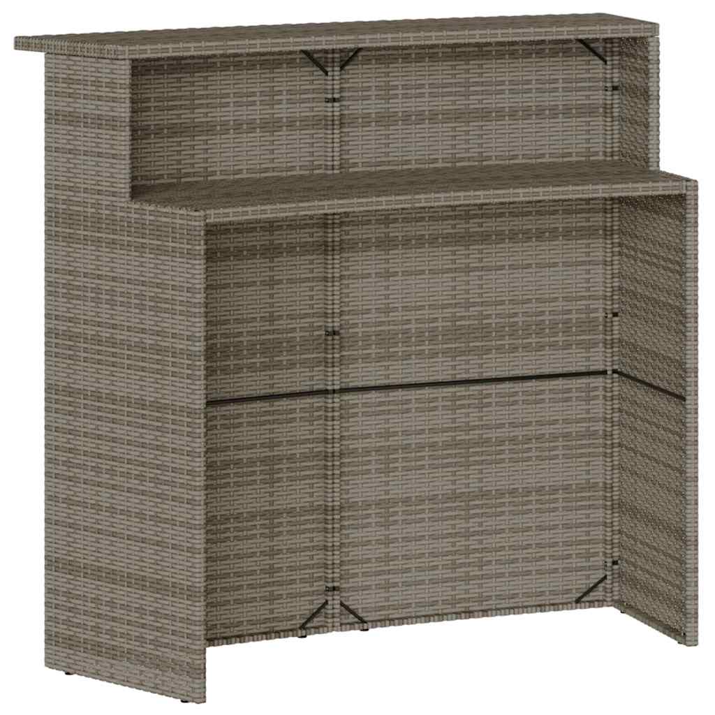 3-delige Tuinbarset met kussens poly rattan grijs is nu te koop bij PeponiXL, paradijselijk wonen!