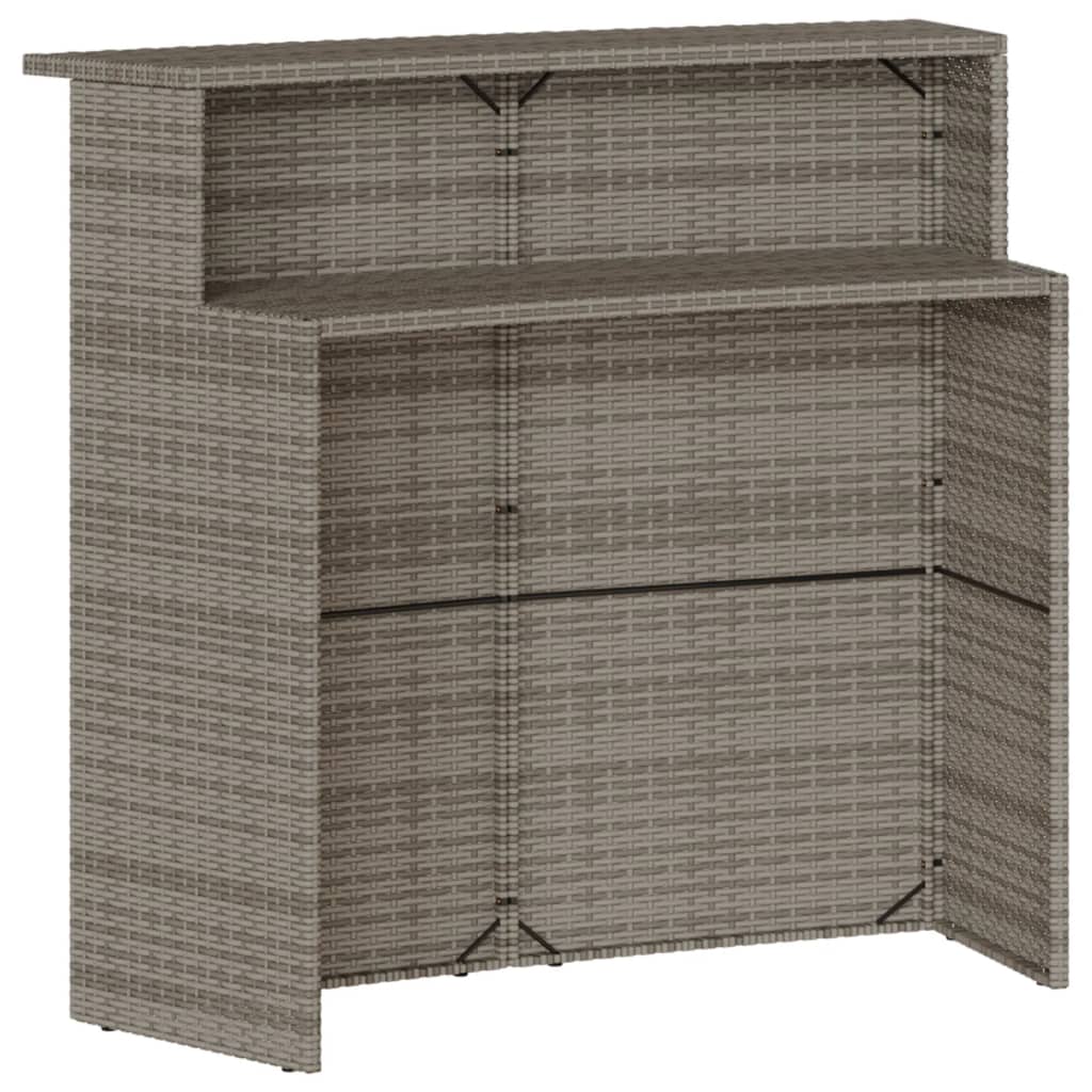 5-delige Tuinbarset met kussens poly rattan grijs is nu te koop bij PeponiXL, paradijselijk wonen!
