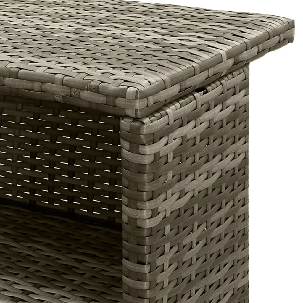 5-delige Tuinbarset met kussens poly rattan grijs is nu te koop bij PeponiXL, paradijselijk wonen!