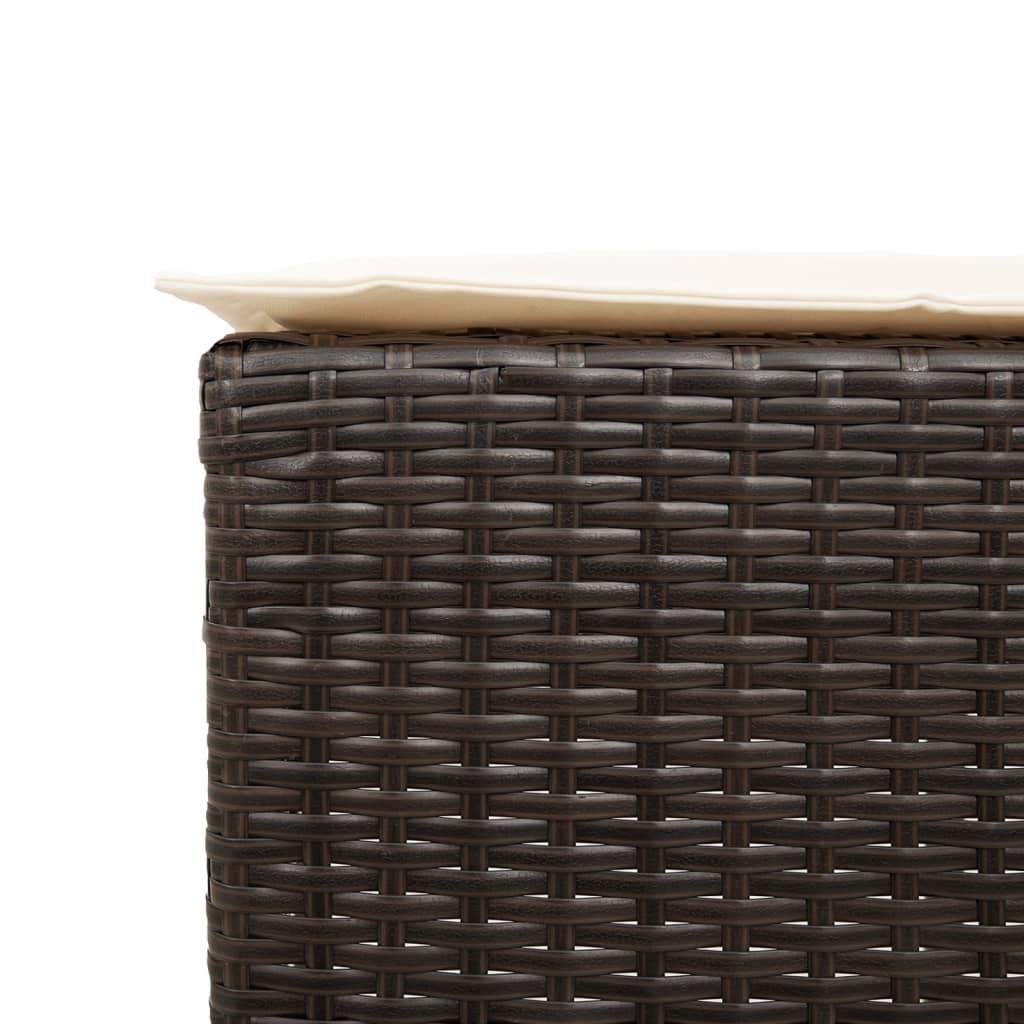 3-delige Tuinbarset met kussens poly rattan bruin is nu te koop bij PeponiXL, paradijselijk wonen!