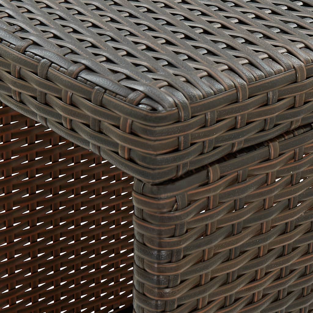 3-delige Tuinbarset met kussens poly rattan bruin is nu te koop bij PeponiXL, paradijselijk wonen!